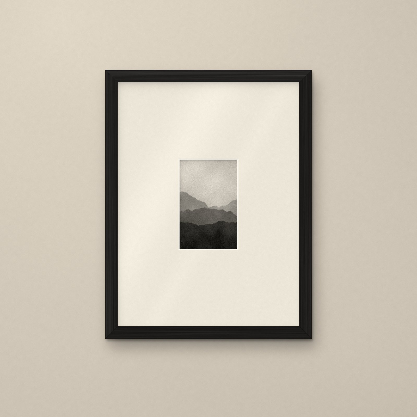 Black 30 × 40cm frame with an ivory mat and a 6 × 4" photo