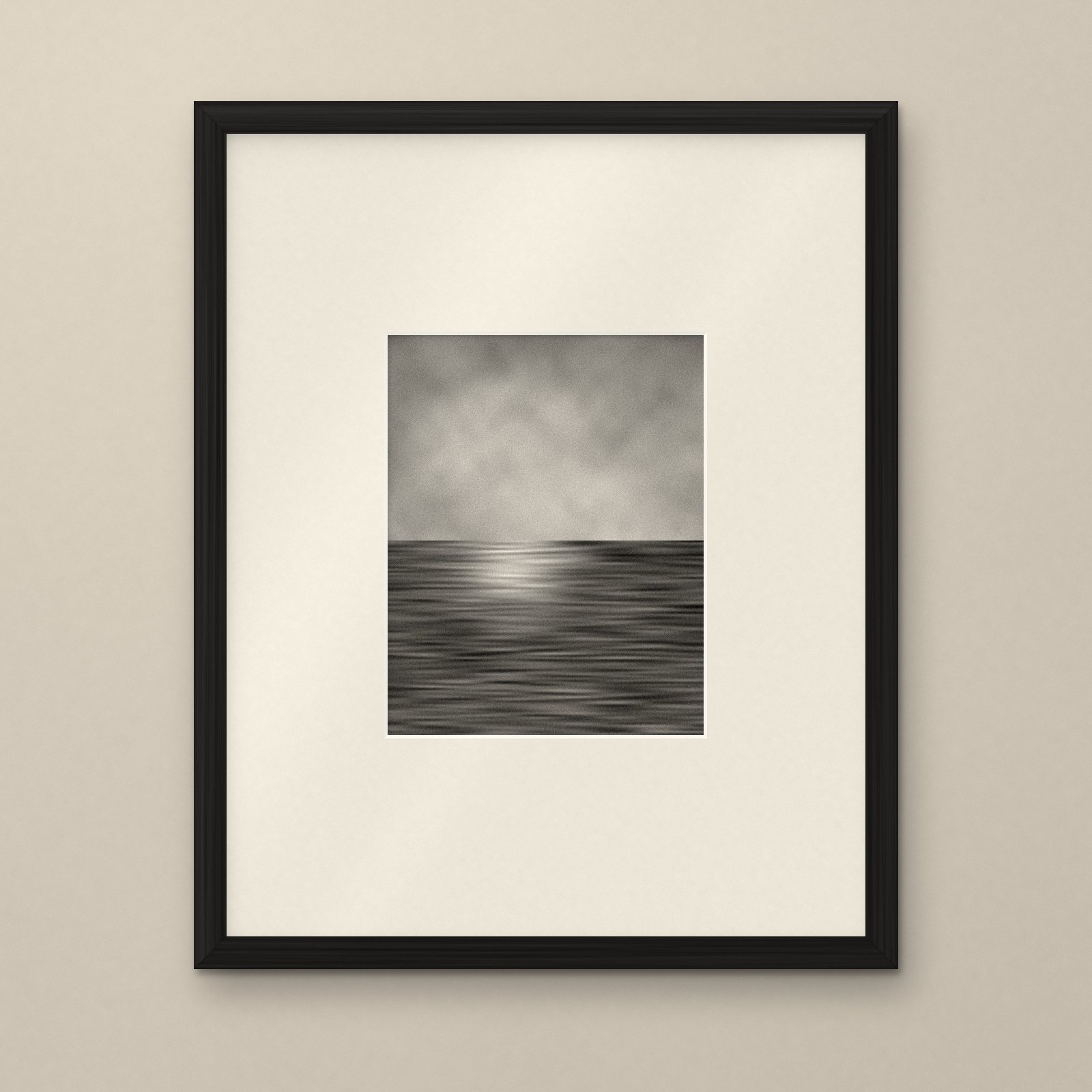 Black 40 × 50cm frame with an ivory mat and a 10 × 8" photo